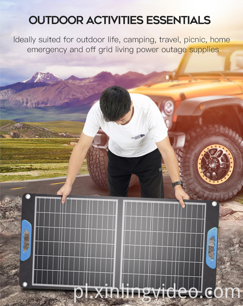 Przenośny panel słoneczny do składanej ładowarki komórek PERC z wyjściami USB moduły fotowoltaiczne Mono producenci akumulatorów